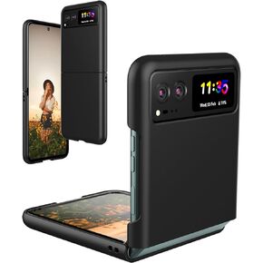Foluu Case for Motorola Razr 2023 [Not fit Razr Plus 2023], Moto Razr 2023 Slim Phone Case, Ultra Thin Slim Fit Matte PC with Non-Slip Grip Full Protection Cover for Motorola Razr 2023 (Black)