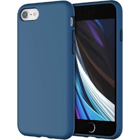 حافظة JETech من السيليكون لهاتف iPhone SE 3/2 (إصدار 2022/2020)، وiPhone 8 وiPhone 7، مقاس 4.7 بوصة، حافظة حماية لكامل الجسم ذات ملمس حريري ناعم، غطاء مقاوم للصدمات مع بطانة من الألياف الدقيقة (أسود) in Kuwait