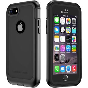 ImpactStrong iPhone 7/8 Case, Ultra Protective Case with Built-in Clear Screen Protector Full Body Cover for iPhone 7 2016 /iPhone 8 2017 (Black)
