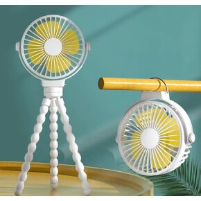 Baby Stroller Fan Mini Portable Battery Operated Small Clip on Fan - Flexible Tripod Small Cooling Fan - USB Rechargeable Handheld Ventilator Desk Cooling Fan for Crib/Car Seat in Saudi Arabia