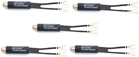 5 Pack 75 Ohm to 300 Ohm UHF VHF FM Antenna Adapter Matching Transformer Converter F Type Female TV Coax Connector Plug for Cable Wire Coaxial F Pin Antenna Jack in Saudi Arabia