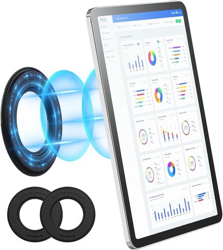 Nillkin 2 PCS Magnetic Tablet Wall Mount Holder for iPad Pro 12.9/10.2 iPad Air 5 4 3 Magnetic iPad Holder Stand for Car Piano Refrigerator whiteboard (Black) in Kuwait