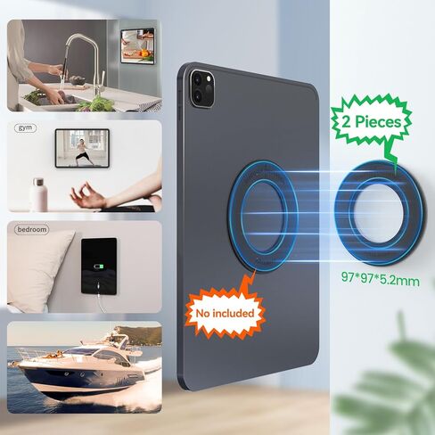 Nillkin 2 PCS Magnetic Tablet Wall Mount Holder for iPad Pro 12.9/10.2 iPad Air 5 4 3 Magnetic iPad Holder Stand for Car Piano Refrigerator whiteboard (Black) in Kuwait