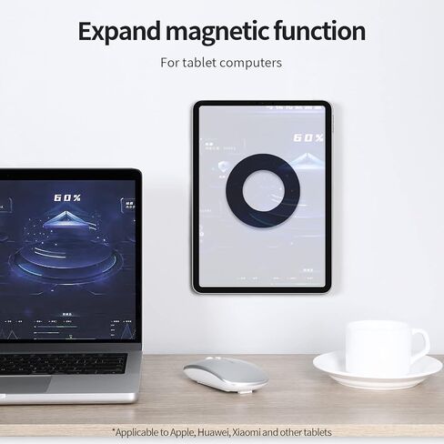 Nillkin 2 PCS Magnetic Tablet Wall Mount Holder for iPad Pro 12.9/10.2 iPad Air 5 4 3 Magnetic iPad Holder Stand for Car Piano Refrigerator whiteboard (Black) in Kuwait