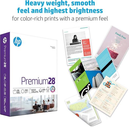 ورق طابعة HP | 8.5 × 11 ورقة | قسط 28 رطل | 1 رزمة - 500 ورقة | 100 برايت | صنع في الولايات المتحدة الأمريكية - معتمد من مجلس رعاية الغابات (FSC) | 205200 ر in Kuwait