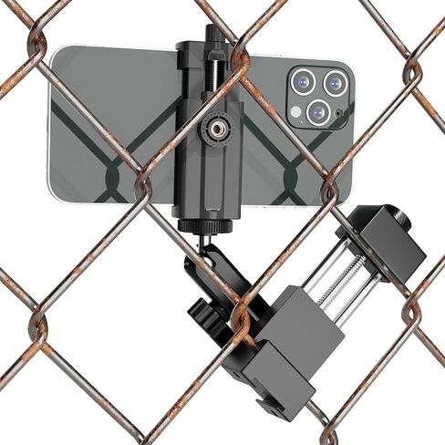 حامل سياج للهاتف للبيسبول، حامل سياج للهواتف الذكية GoPro، Mevo Start، محمول، سهل الاستخدام، سبائك الألومنيوم، لتسجيل ألعاب البيسبول والكرة اللينة وألعاب التنس (صغيرة) in Kuwait