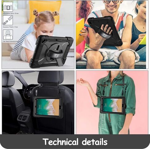 LTROP Protective Cover Case for iPad 6th/ 5th Generation & iPad Air 2 Case, iPad 9.7 Inch Case with Shoulder Strap Pen Holder Swivel Stand, Aqua Teal in Saudi Arabia