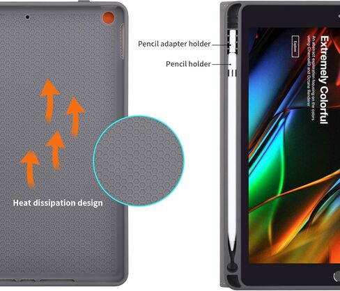 HFcoupe 10.2 Inch iPad Case for 9th 8th 7th Generation(2021/2020 / 2019), Multi-Angle Stand Protective Cover for iPad Gen 9 8 7, Auto Wake/Sleep Folio with Pencil Holder and Pocket, Dark Brown in Kuwait