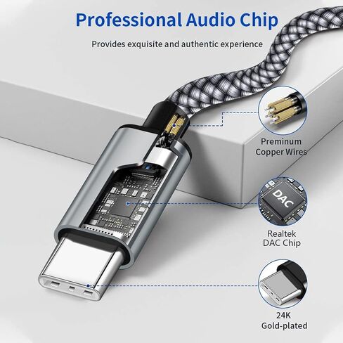 كابل USB C إلى 3.5 مم Aux مع شاحن، 2 في 1 USB من النوع C إلى 3.5 مم كابل مقبس Aux ستيريو للسيارة مع سلك شحن USB C PD 18 وات متوافق مع iPhone 15/15Pro وGalaxy S23 Ultra/S22/S21 وPixel 7/7Pro /6/5 in Kuwait