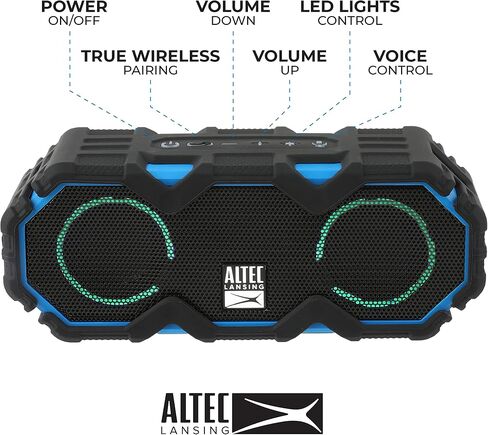 Altec Lansing LifeJacket Mini - Waterproof Bluetooth Speaker with Lights, Portable Wireless Speaker for Pool, Beach, Hiking, Sports, Camping, 16 Hour Playtime, Floats in Water in Saudi Arabia