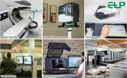 اي ال بي كاميرا ويب 16 ميجابكسل بزاوية واسعة 180 درجة، كاميرا ويب IMX298 UHD 3496P لمسح المستندات وجواز السفر كاميرا ويب 16 ميجابيكسل قياس صناعي USB لويندوز، لينكس، ماك، راسبيري باي او اس in Saudi Arabia