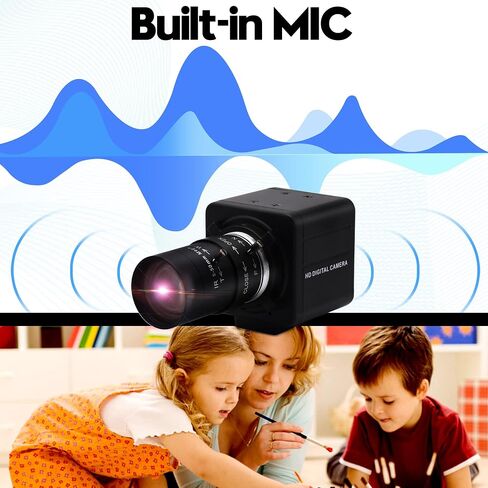 كاميرا ويب USB IFWATER 4K Ultra HD 5-50 مم، عدسة تكبير يدوية USB، كاميرا USB 2160P مع مستشعر IMX317، كاميرا ويب 10X Varifocus تدعم كاميرا ويب USB قريبة لنافذة/Linux/Raspberry Pi، ميكروفون مدمج in Saudi Arabia
