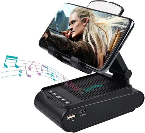 هدايا للرجال والنساء، حامل الهاتف الخلوي مع مكبر صوت بلوتوث، حامل كمبيوتر لوحي محمول قابل للتعديل غير قابل للانزلاق، أدوات تقنية سطح المكتب، أشياء رائعة للأولاد والبنات، أفكار هدايا عيد ميلاد فريدة للأم والأب in Kuwait