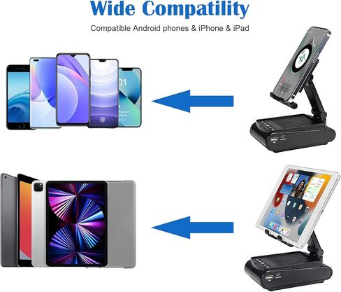 هدايا للرجال والنساء، حامل الهاتف الخلوي مع مكبر صوت بلوتوث، حامل كمبيوتر لوحي محمول قابل للتعديل غير قابل للانزلاق، أدوات تقنية سطح المكتب، أشياء رائعة للأولاد والبنات، أفكار هدايا عيد ميلاد فريدة للأم والأب in Kuwait