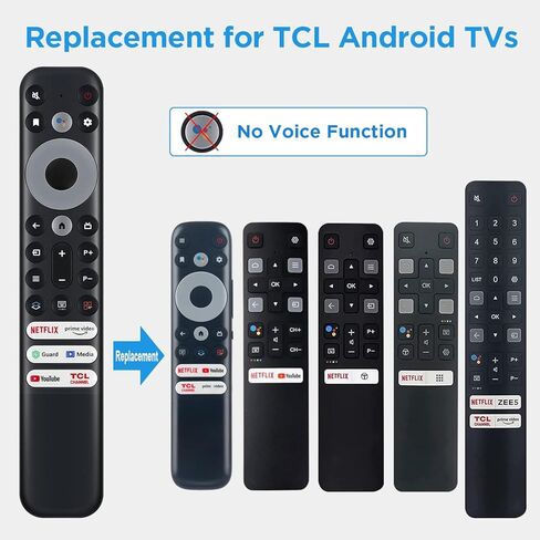 Newest Universal Remote Control Replacement for TCL Mini-LED QLED 4K UHD Smart TV 75R646 65R646 55R646 75S546 65S546 55S546 50S546 43S446 50S446 55S446 65S446 75S446 85S446 (No Voice Function) in Kuwait