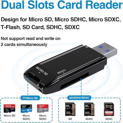 Micro SD Card Reader USB 3.0, ZIYUETEK USB to SD Memory Card Adapter for TF, SD, Micro SD, SDXC, SDHC, MMC, RS-MMC, Micro SDXC, Micro SDHC, UHS-I for Mac, PC, Laptop in Kuwait