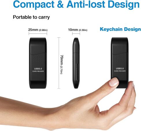 Micro SD Card Reader USB 3.0, ZIYUETEK USB to SD Memory Card Adapter for TF, SD, Micro SD, SDXC, SDHC, MMC, RS-MMC, Micro SDXC, Micro SDHC, UHS-I for Mac, PC, Laptop in Kuwait