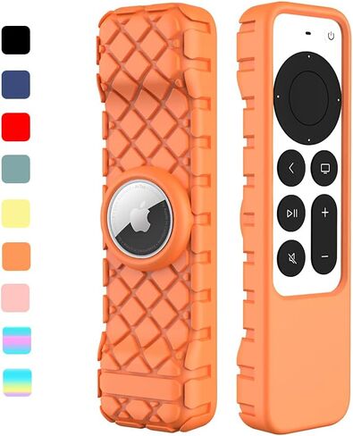 Remote Case for Apple Siri Remote 2021/2022 (2nd/3rd Gen), Anti-Lost Anti-Slip Durable Silicon Shockproof Rubber Cover for Apple 4K HD TV Siri Remote (2nd/3rd Generation) AirTag Applicable (Blue) in Kuwait