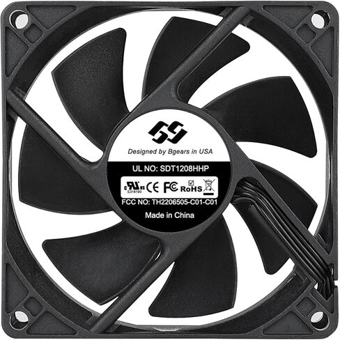 مروحة Bgears b-BlasterPWM 80 مم 2 محمل كروي PWM مع تدفق هواء فائق يبلغ 98 CFM. UL، CE، FCC، RoHS، الوصول إلى مروحة PWM عالية السرعة المعتمدة in Kuwait