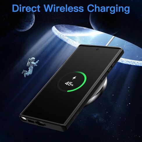 حافظة JETech غير لامعة لهاتف Samsung Galaxy S23 Ultra 5G مقاس 6.8 بوصة، غطاء هاتف نحيف واقٍ خلفي شفاف، مضاد لبصمات الأصابع (أسود) in Kuwait