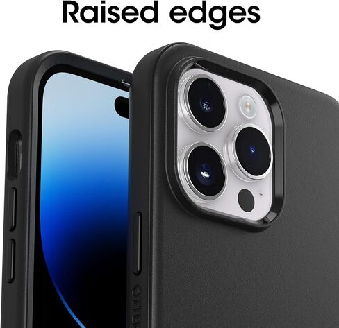 OtterBox iPhone 14 Pro Max (ONLY) Symmetry Series Case - BLACK , ultra-sleek, wireless charging compatible, raised edges protect camera & screen in Saudi Arabia