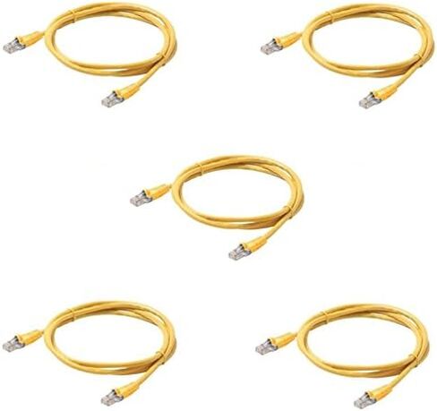 3 Feet Cat5e UTP Molded Patch Cord, Yellow, 2-Pack (CNE437687) in Saudi Arabia