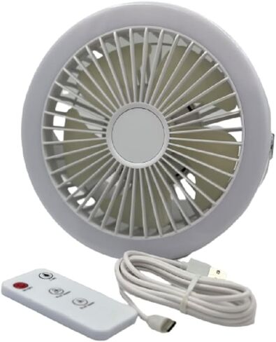 مروحة سطح المكتب القابلة لاعادة الشحن مع اضاءة وجهاز تحكم عن بعد USB من كولكابيس in Kuwait