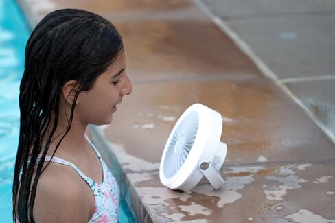 مروحة سطح المكتب القابلة لاعادة الشحن مع اضاءة وجهاز تحكم عن بعد USB من كولكابيس in Kuwait