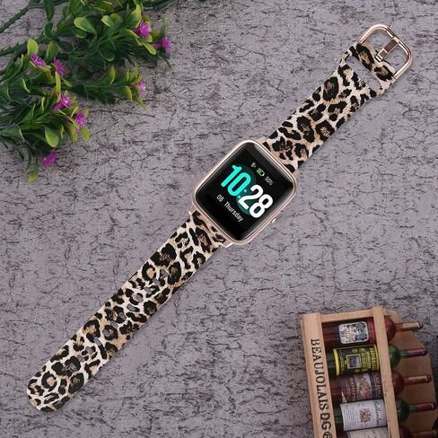 ViCRiOR Bands Compatible with ID205L Smart Watch, 19mm Quick Release Soft Silicone Fadeless Pattern Printed Floral Replacement Band for ID205L, ID205G ID205 ID205U ID205S in Kuwait