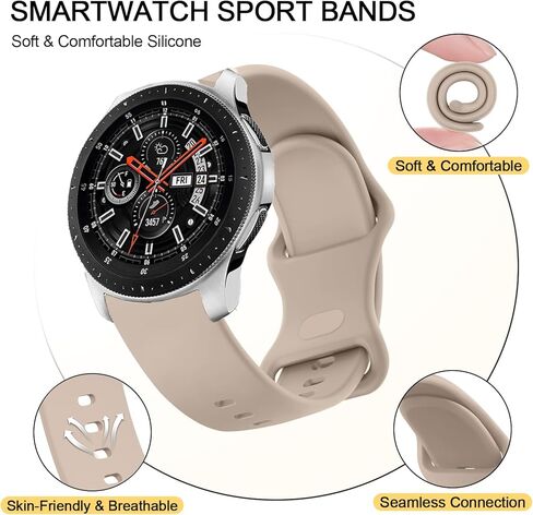 Replacement Band for Amazfit GTR 4 / GTR 3 Pro/GTR 3 / GTR 2e / GTR 2 / GTR 47mm / Amazfit Bip 5 Smart Watch, 22mm Soft Silicone Smartwatch Wristbands Replacement Sport Strap for Men & Women in Kuwait