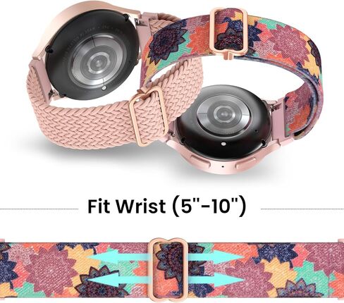 أشرطة مطاطية من Delidigi متوافقة مع ساعة Samsung Galaxy Watch 5/4/6 40 مم 44 مم، ساعة 6 كلاسيكية 43 مم 47 مم، ساعة 5 Pro 45 مم، ساعة 4 كلاسيكية 42 مم 46 مم، ساعة 3، ساعة Active 2، أشرطة من النايلون الناعم 20 مم in Kuwait