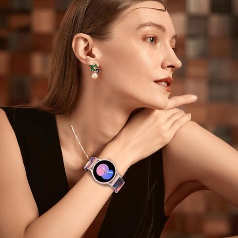 أشرطة مطاطية من Delidigi متوافقة مع ساعة Samsung Galaxy Watch 5/4/6 40 مم 44 مم، ساعة 6 كلاسيكية 43 مم 47 مم، ساعة 5 Pro 45 مم، ساعة 4 كلاسيكية 42 مم 46 مم، ساعة 3، ساعة Active 2، أشرطة من النايلون الناعم 20 مم in Kuwait