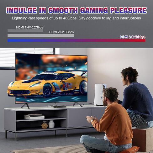 محول HDMI 4K 120 هرتز 8K HDMI 2.1 مقسم مع جهاز تحكم عن بعد - محور HDMI 5 في 1 لمدخلات متعددة، محول موسع منفذ HDMI متعدد المنافذ يدعم 8K@60 هرتز/4K@120 هرتز لجهاز PS5 Xbox DVD Player TV PC in Kuwait