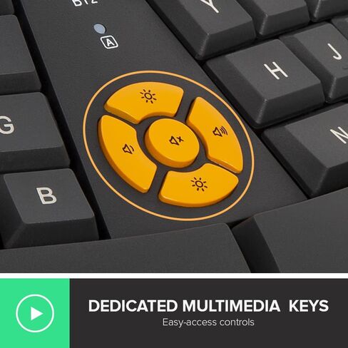 لوحة مفاتيح DeLUX اللاسلكية المريحة - لوحة مفاتيح Ergo Split مع مسند راحة اليد للكتابة الطبيعية، 2.4G وبلوتوث، حجم كامل، تصميم أمريكي - متوافق مع نظام التشغيل Windows وMac (GM905، Graphite) in Kuwait