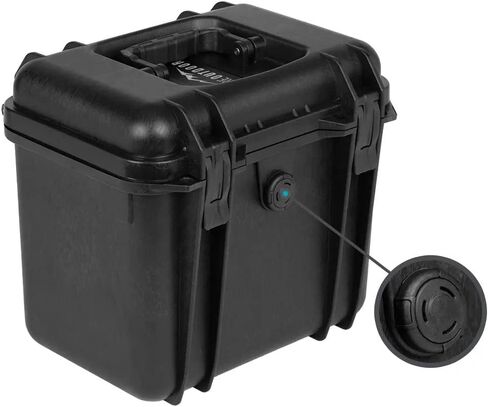 حافظة صلبة مقاومة للاحوال الجوية ومضادة للصدمات 112180 بتصنيف IP67 لمقاومة المياه والغبار، حماية من الماء لعمق 1 متر مع فوم قابل للتخصيص من مونو برايس - 7.48 × 6.69 × 2.36، لتر واحد، لون اسود in Kuwait