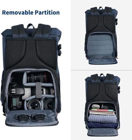 K&F Concept Camera Backpacks for Photographers Travel Bag for Tripod Camera Lence Accessory with laptop compartment and Rain Cover Waterproof Multi-Functional Camera Bags for Dslr Cameras Black in Kuwait