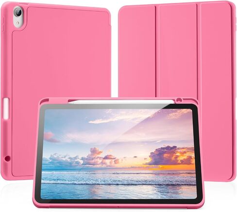 LovRug for iPad Air 11 Inch Case (M2) 2024, iPad Air 5th Generation Case 2022/iPad Air Case 4th Generation 2020 10.9 Inch with Pencil Holder, Soft TPU Back Smart Protective Cover Case(Black) in Kuwait