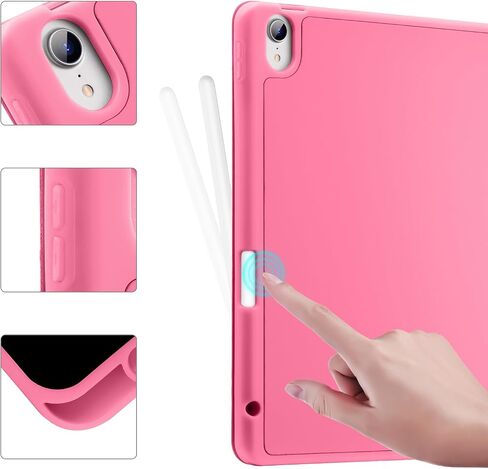 LovRug for iPad Air 11 Inch Case (M2) 2024, iPad Air 5th Generation Case 2022/iPad Air Case 4th Generation 2020 10.9 Inch with Pencil Holder, Soft TPU Back Smart Protective Cover Case(Black) in Kuwait