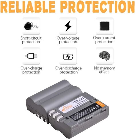EN-EL3e, Pickle Power 2 x 1900mAh EN-EL3a, EN-EL3 Batteries and LED Dual USB Charger Compatible with Nikon D50, D70, D70s, D80, D90, D100, D200, D300, D300S, D700 D900 Digital Cameras in Saudi Arabia