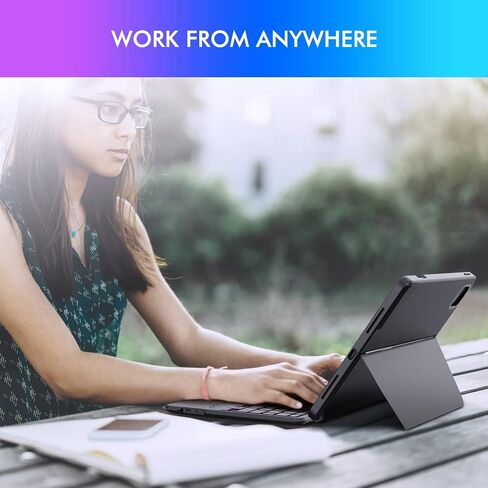 MicroPack iPad Pro 11 inch Case with Keyboard (11-inch, 2022) – Trackpad & 11 Colors Backlit & Kickstand – Slim & Light Detachable Keyboard for iPad Pro 11"& iPad Air 5th / 4th Gen 10.9"– 11 inch in Kuwait