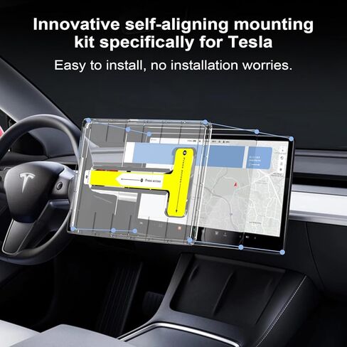 واقي شاشة Tesla Model Y 2023 Tesla Model 3 واقي شاشة مركزي من الزجاج المقوى عالي الألومنيوم المقوى، ملحقات مجموعة المعايرة التلقائية، سهل الاستخدام، تغطية كاملة، صلابة 9 ساعات. FUGTBLESS... in Kuwait