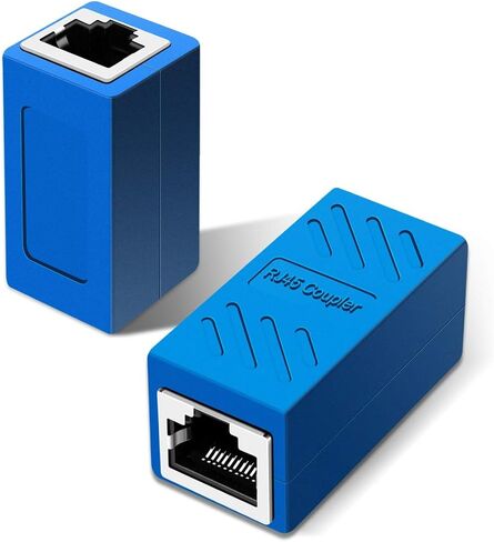 Azduou RJ45 Inline Coupler,RJ45 Coupler, Network Coupler, for Cat7/Cat6/Cat5e/cat5 Ethernet Cable Extender Connector - Female to Female, Black 20 Pack in Kuwait
