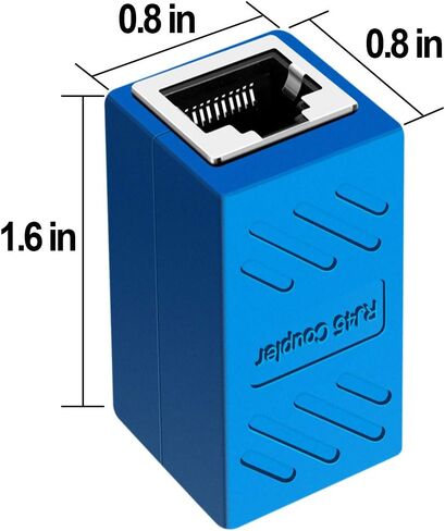 Azduou RJ45 Inline Coupler,RJ45 Coupler, Network Coupler, for Cat7/Cat6/Cat5e/cat5 Ethernet Cable Extender Connector - Female to Female, Black 20 Pack in Kuwait