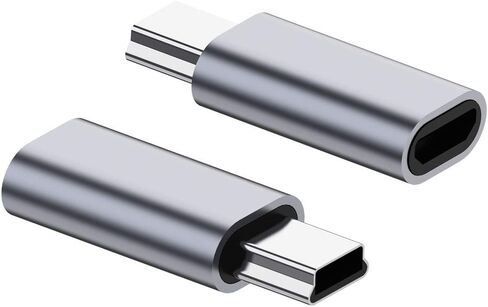 محول مايكرو USB الى ميني USB 2.0 (عبوتان) من مايكرو USB انثى الى ميني USB 2.0 ذكر يدعم الشحن ومزامنة البيانات متوافق مع وحدة تحكم بلاي ستيشن 3 ومشغل ام بي 3 وكاميرا داش وكاميرا رقمية هيرو 3+ in Kuwait