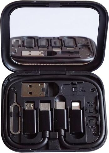 كابل بطاقة كابل USB C إلى C للشحن/نقل البيانات مع 3 موصلات، محول من النوع C إلى USB A/Micro USB/Light 8P متوافق مع أجهزة iOS/Micro USB وأجهزة Type-C in Kuwait
