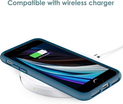 حافظة JETech من السيليكون لهاتف iPhone SE 3/2 (إصدار 2022/2020)، وiPhone 8 وiPhone 7، مقاس 4.7 بوصة، حافظة حماية لكامل الجسم ذات ملمس حريري ناعم، غطاء مقاوم للصدمات مع بطانة من الألياف الدقيقة (أسود) in Kuwait