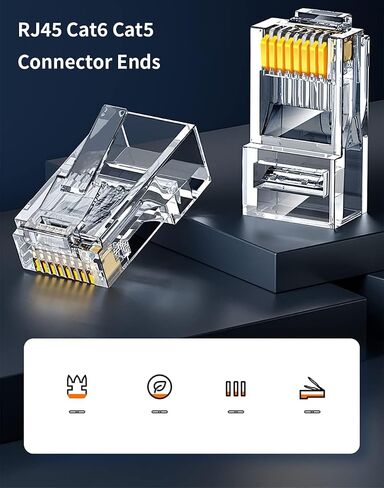 100 قطعة من موصلات تجعيد Cat6، Cat5E in Saudi Arabia