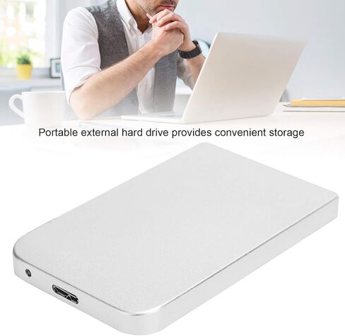 قرص صلب متنقل YD0004 USB إلى 3.0 2.5 بوصة محمول، 80G 120G 250G 320G 500G سعة 1TB 2TB خارجي شامل لشاشات الكمبيوتر واللاب توب، فضي (80G) in Kuwait