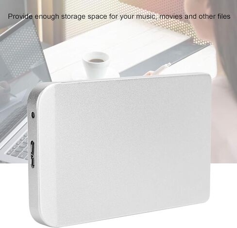 قرص صلب متنقل YD0004 USB إلى 3.0 2.5 بوصة محمول، 80G 120G 250G 320G 500G سعة 1TB 2TB خارجي شامل لشاشات الكمبيوتر واللاب توب، فضي (80G) in Kuwait