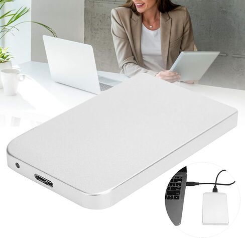 قرص صلب متنقل YD0004 USB إلى 3.0 2.5 بوصة محمول، 80G 120G 250G 320G 500G سعة 1TB 2TB خارجي شامل لشاشات الكمبيوتر واللاب توب، فضي (80G) in Kuwait